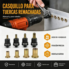 【75pcs】🛠️ Juego de Remachadora de Tuercas Manual | Herramienta Fácil para Colocar Tuercas Remachables en Metal, Chapas y Automóviles (M3-M6)🔧
