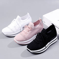 【 36-41】Zapatos deportivos informales para mujer, tela de malla con mosca, zapatos informales transpirables y cómodos
