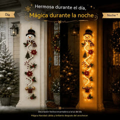 🎄 Božični okraski za vrata MerryCascade z osvetlitvijo | 6 prazničnih dizajnov, topla svetloba, 3D detajli in navpični dizajn, ki prihrani prostor ✨