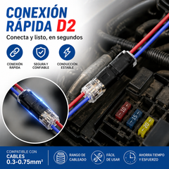 🥳 ¡50% de descuento! ⏰ 【1000 unidades en stock】 Conector de doble cable con hebilla de bloqueo, cierre de seguridad, antideslizante ⚡️