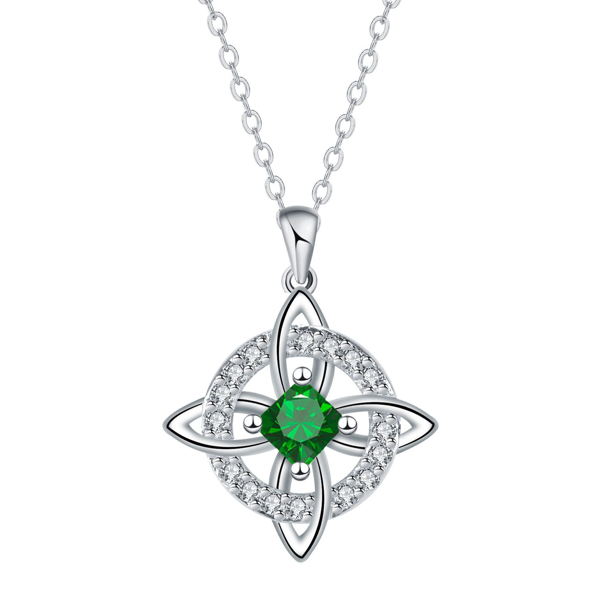 ✨🔮Collar místico de nudo de bruja con piedra de nacimiento 💞 Protege a tus seres queridos