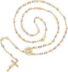 ✝️❤️Collar con cruz del rosario de la Virgen María