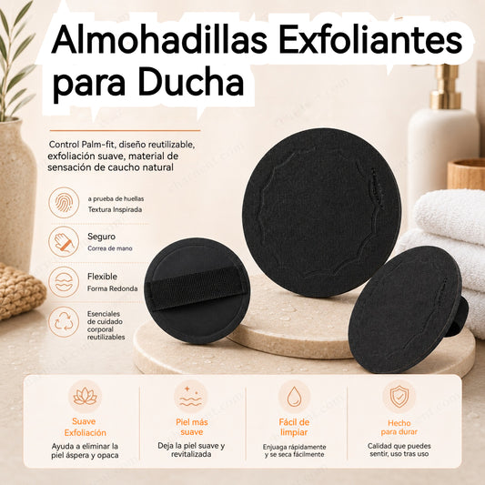 4 piezas 24€🚿 Almohadillas Exfoliantes para Ducha 🧖‍♀️✨ Piel suave y limpia sin irritación