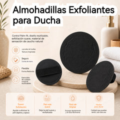 4 piezas 24€🚿 Almohadillas Exfoliantes para Ducha 🧖‍♀️✨ Piel suave y limpia sin irritación