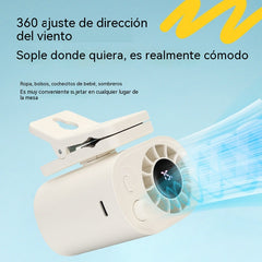 🔥 AR29 Ventilador portátil recargable con clip – 100 velocidades y potente flujo de aire