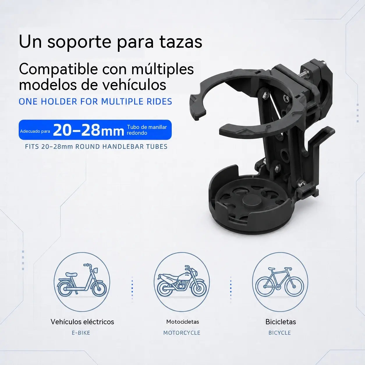 🔥Compre 1 y obtenga 1 gratis（2 piezas）Portabotellas plegable, apto para vehículos eléctricos, motocicletas y bicicletas.