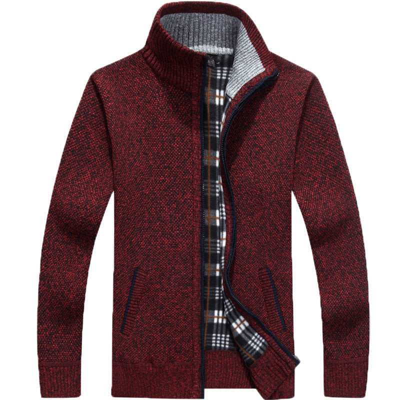 😎🧥【M-3XL】2025 Suéter suelto con cremallera de talla grande para hombre