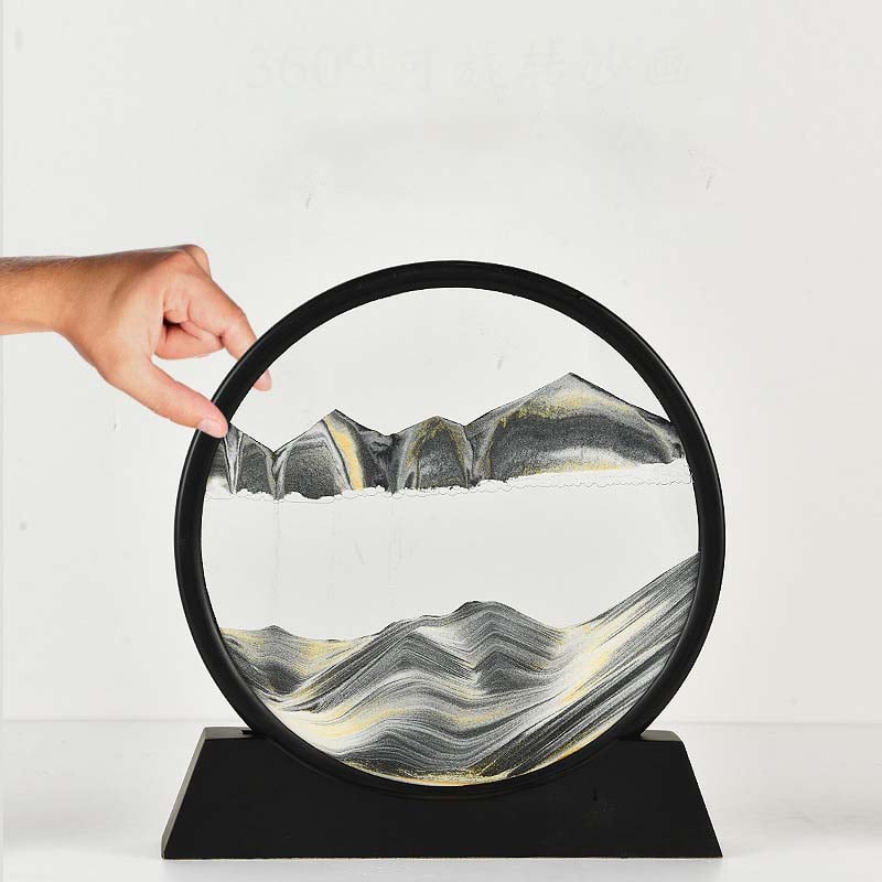 🌄🌄Adornos de arenas movedizas 3D para decoración del hogar con forma de montaña y río antiguos