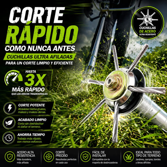 30%OFF⏰Compra 1 y llévate 1 gratis🔥 Cabezal de corte reemplazable para cortacésped/desbrozadora - cabezal de corte de acero para cortar césped 🌿✂️⚙️