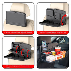🚗Mesa de comedor pequeña para coche, mesa plegable con función de almacenamiento.