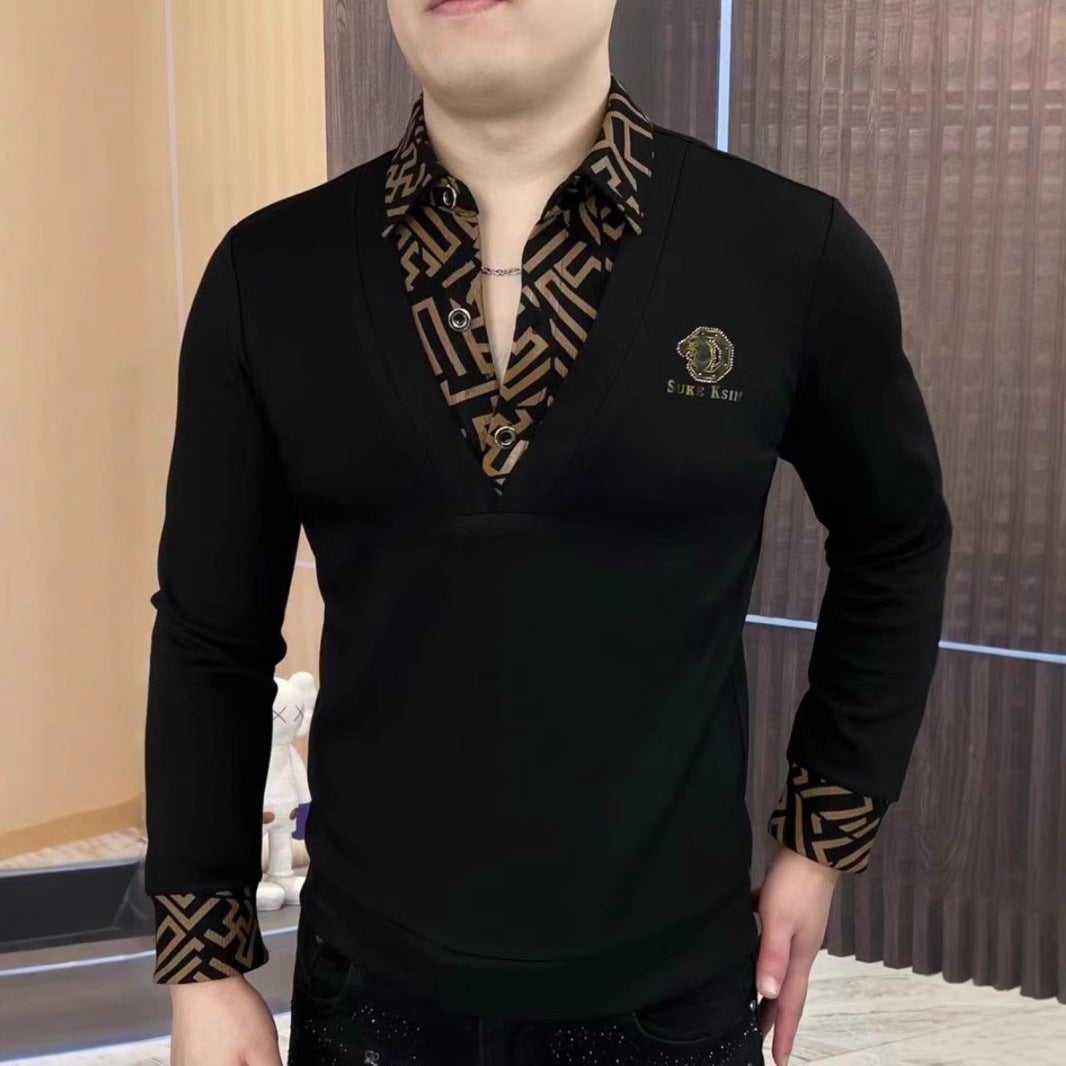 🌟【30% de descuento el último día】Camisa de manga larga para hombre con solapa de moda, otoño 2025