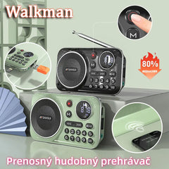 【💥Poslední den, sleva 50 %!】✨Přenosné rádio s Bluetooth, hudební přehrávač, podporuje paměťové karty a USB flash disky.
