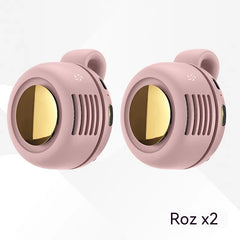【2 unidades】Mini ventilador portátil con pinza para ropa, rotación ajustable de 360°, refrigeración ultrasilenciosa, flujo de aire natural y saludable, recargable por USB