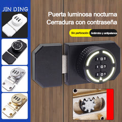 Cerradura de combinación antirrobo sin necesidad de taladrar para puertas de armarios