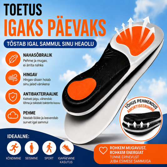 🔥【Osta üks, saa teine tasuta】👣【Suurused 35-46】⚡ Ortopeediline spordisisetald võlvitoega – täielik pehmendus, ülim mugavus