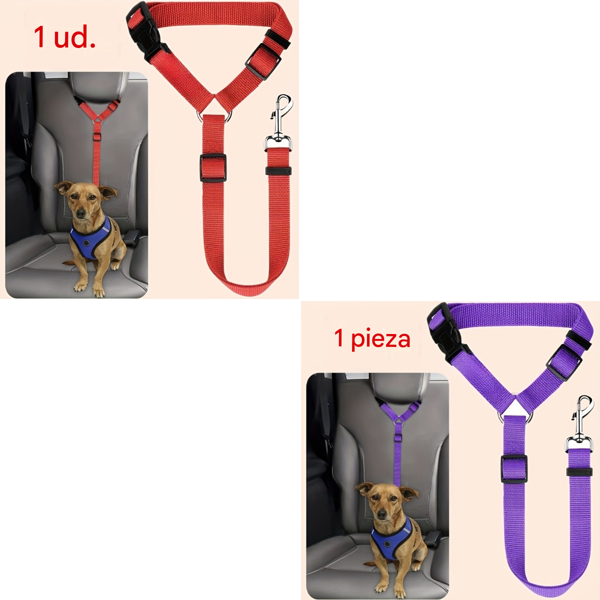 🔥Compre 1 y obtenga 1 gratis（2 piezas）🐾 Correa ajustable para perros para coche