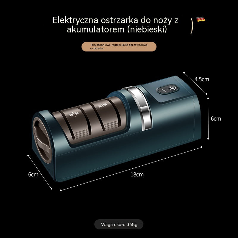 ⏳ Ograniczona czasowo zniżka 40%! 🔪 Wielofunkcyjna bezprzewodowa elektryczna ostrzałka do noży, akumulatorowa ✨
