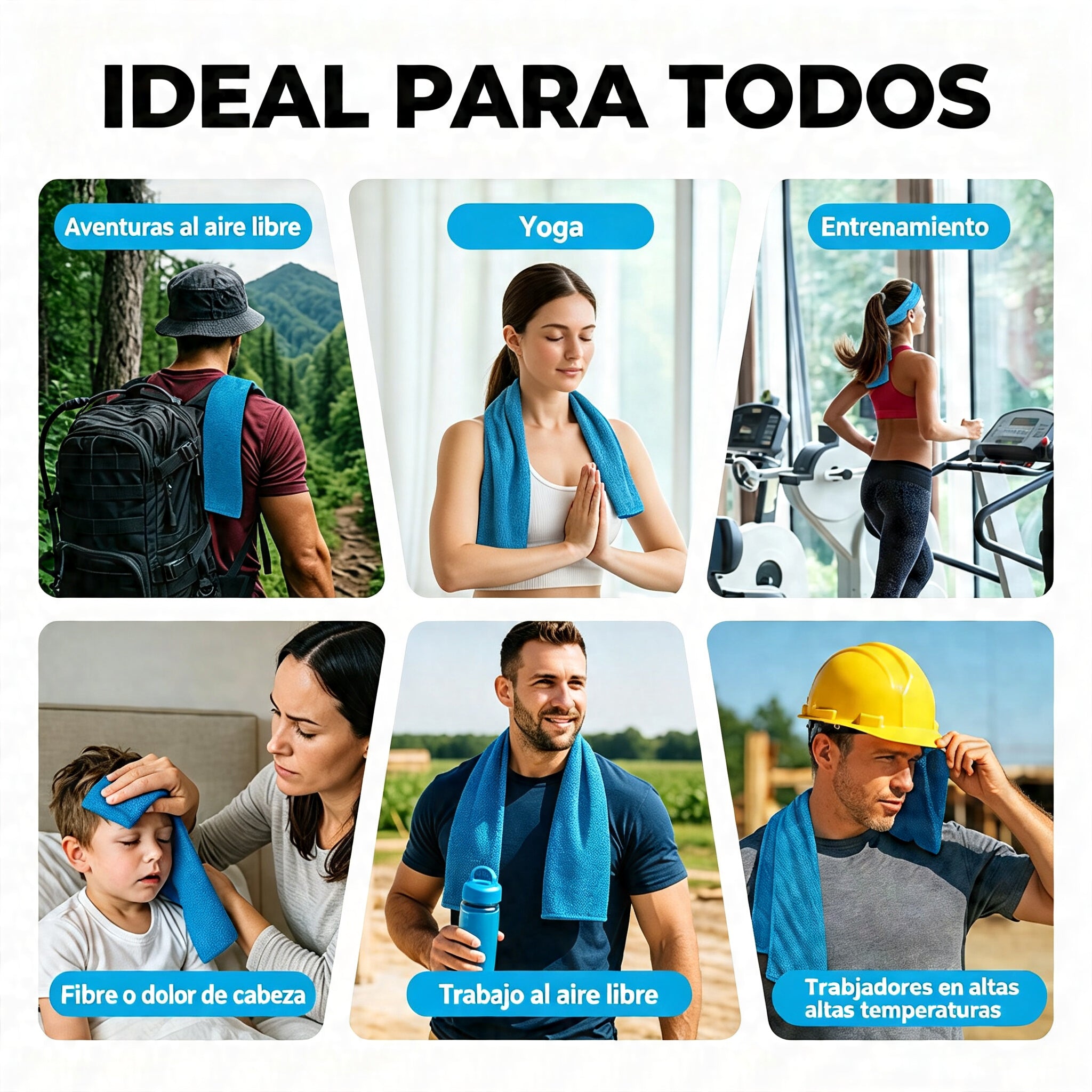 🎁 Compra 1 y llévate 1 gratis: 2 unidades por 26€ 🧊 Toalla refrescante instantánea con estuche de silicona de regalo – frío al instante, reutilizable y lista para cualquier aventura ✨