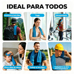 🎁 Compra 1 y llévate 1 gratis: 2 unidades por 26€ 🧊 Toalla refrescante instantánea con estuche de silicona de regalo – frío al instante, reutilizable y lista para cualquier aventura ✨