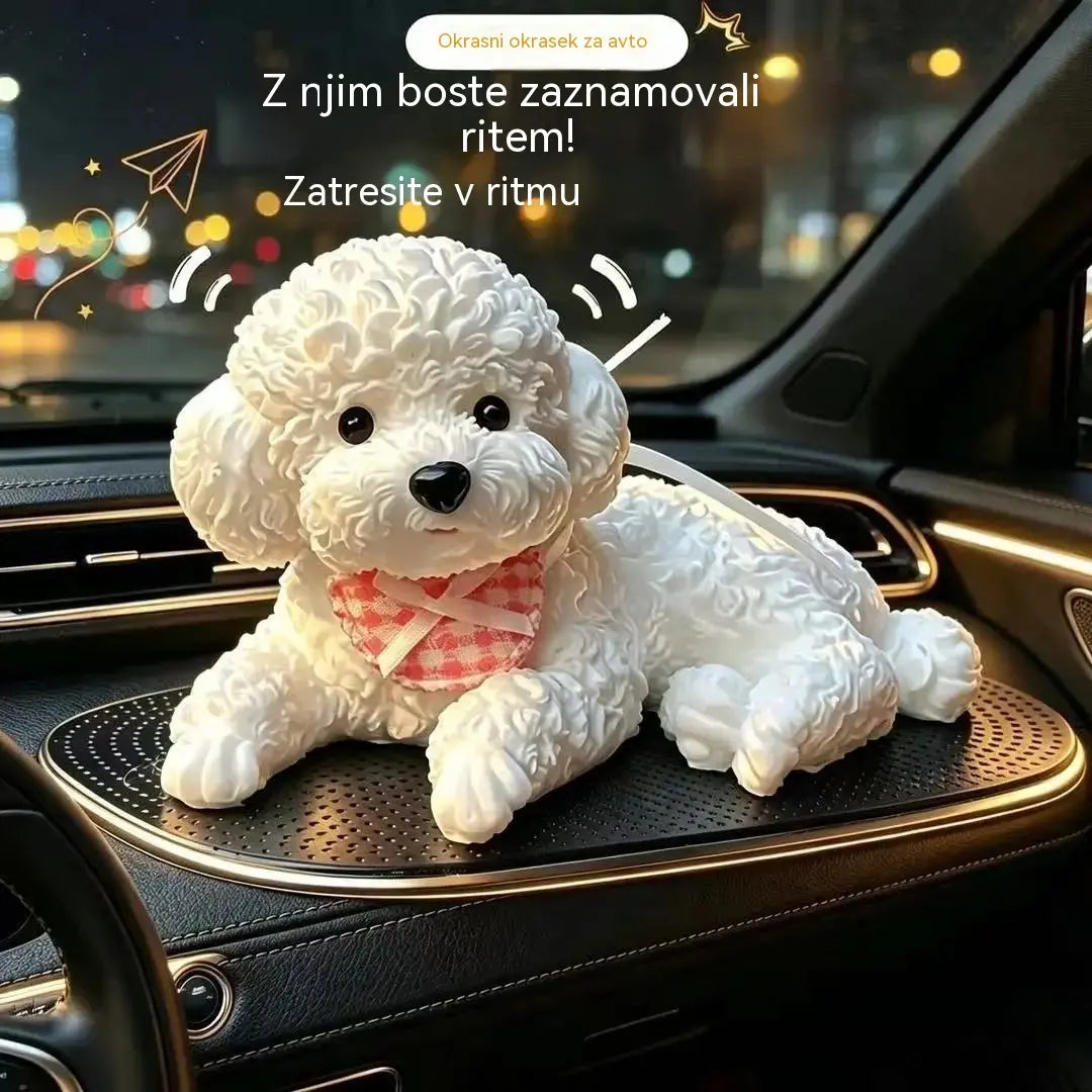 🐶✨ Okrasek za avto v obliki kodrasta: najljubša popestritev armaturne plošče