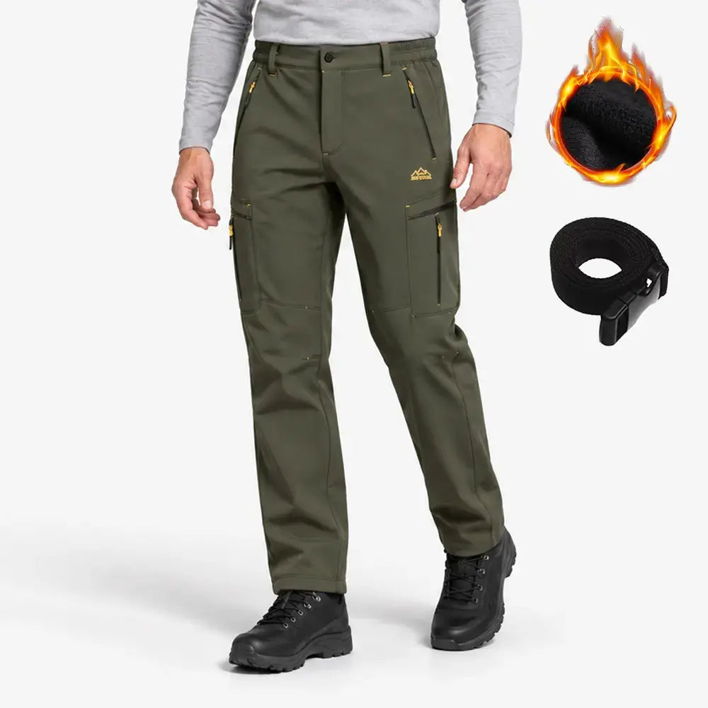 【M-6XL】Pantalones softshell para hombre para actividades al aire libre: aislantes, de secado rápido, elásticos, resistentes al viento y al agua, transpirables.