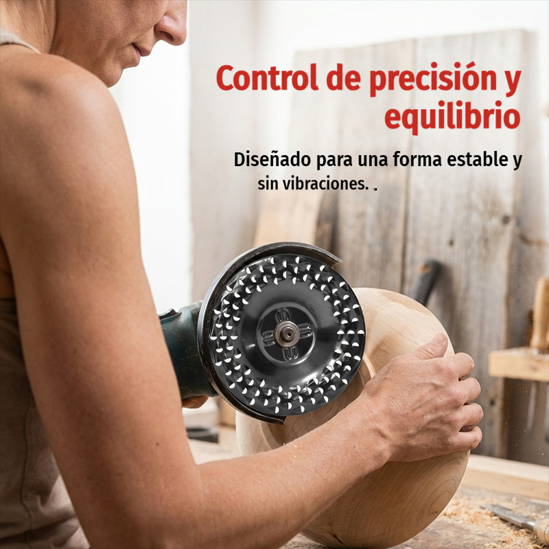 【Paquete de 2】🔄 Disco para tallar madera con amoladora angular | La bestia del esculpido en madera ⚡
