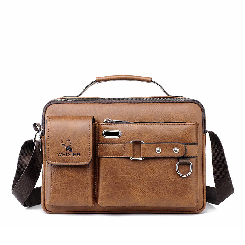 🔥🤵🤵 2025 Nuevo bolso de hombro de cuero genuino para hombre retro de moda