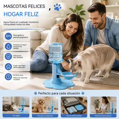 🐾 Mascota automática Dispensador de agua – Autorecarga por gravedad Cuenco de agua para perros y gatos