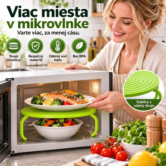 ⏰Kúpte 1, dostanete 1 zadarmo! 🏠Dvojvrstvový rošt do mikrovlnnej rúry: úsporný a praktický🍳✨