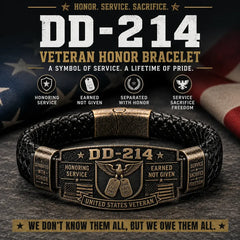Pulsera retro Honor para hombre DD-214