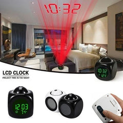 ⏰ Reloj proyector multifunción — hora, alarma, temperatura y clima en tu pared o techo