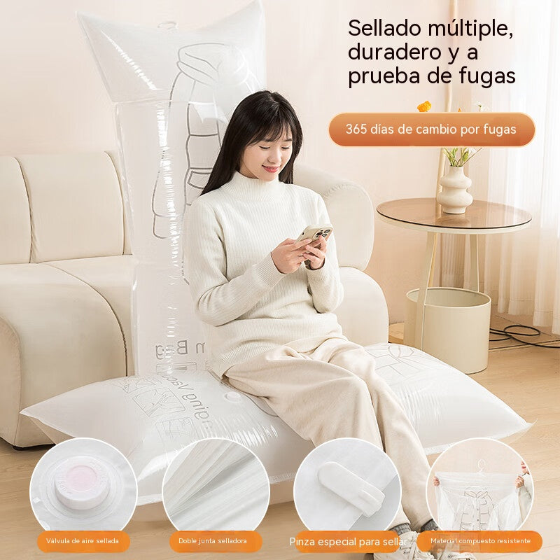 💨✨ Bolsas colgantes para aspiradora con un 60% de descuento 💞💪 Ahorran espacio, protegen del polvo y se pueden reutilizar para ropa y viajes.