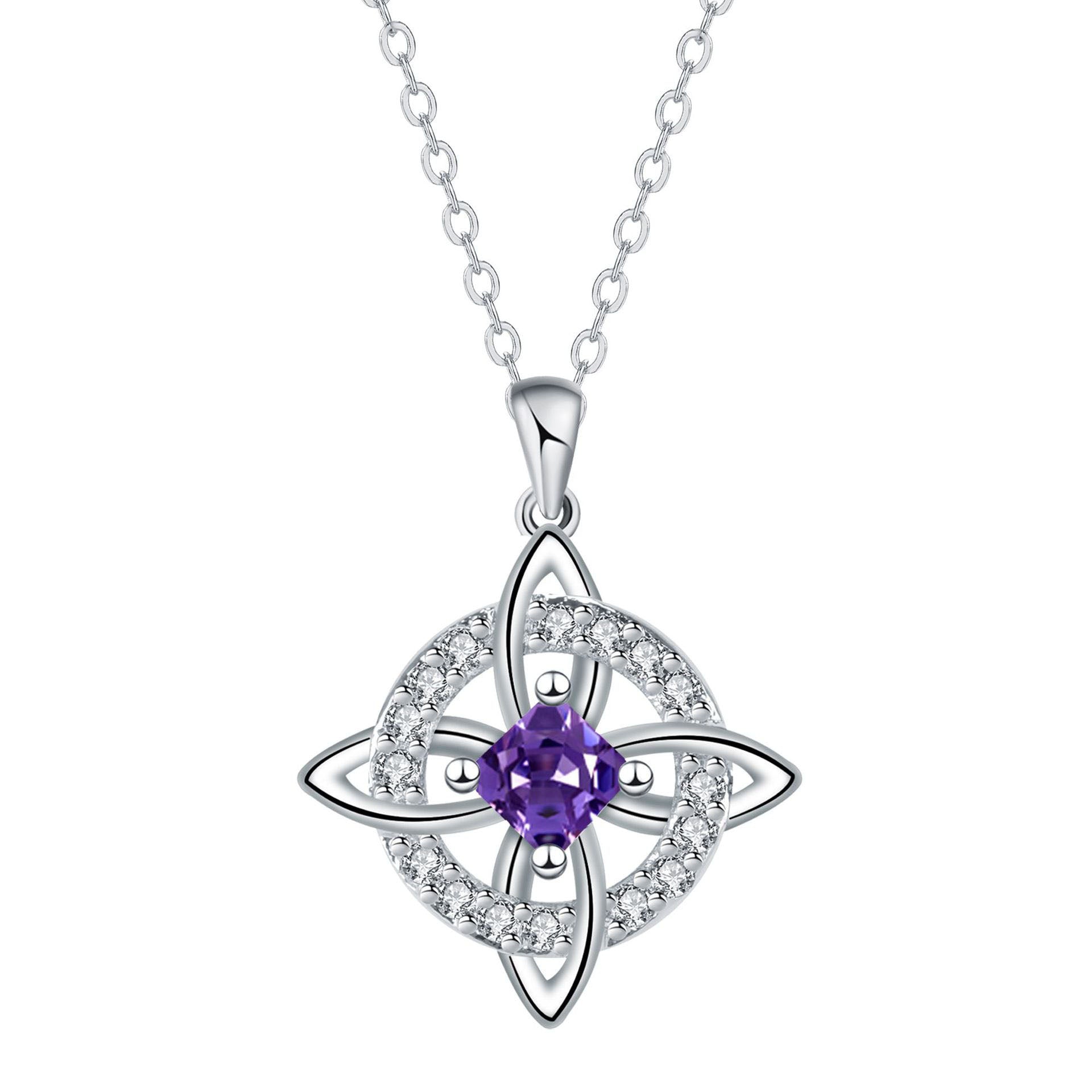 ✨🔮Collar místico de nudo de bruja con piedra de nacimiento 💞 Protege a tus seres queridos