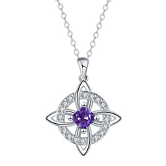 ✨🔮Collar místico de nudo de bruja con piedra de nacimiento 💞 Protege a tus seres queridos