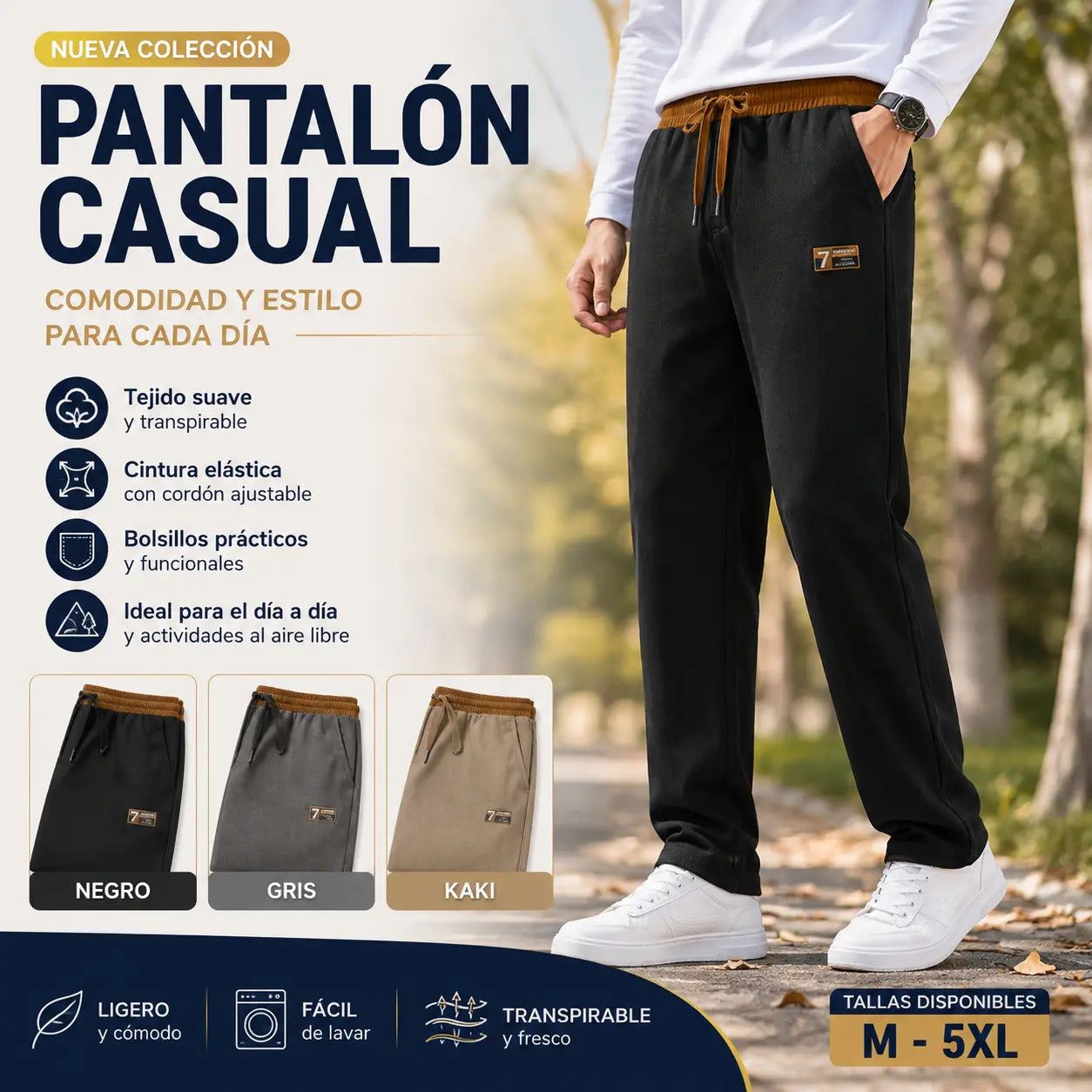 🔥🔥【Oferta especial】Pantalones casuales de algodón nuevos de alta calidad