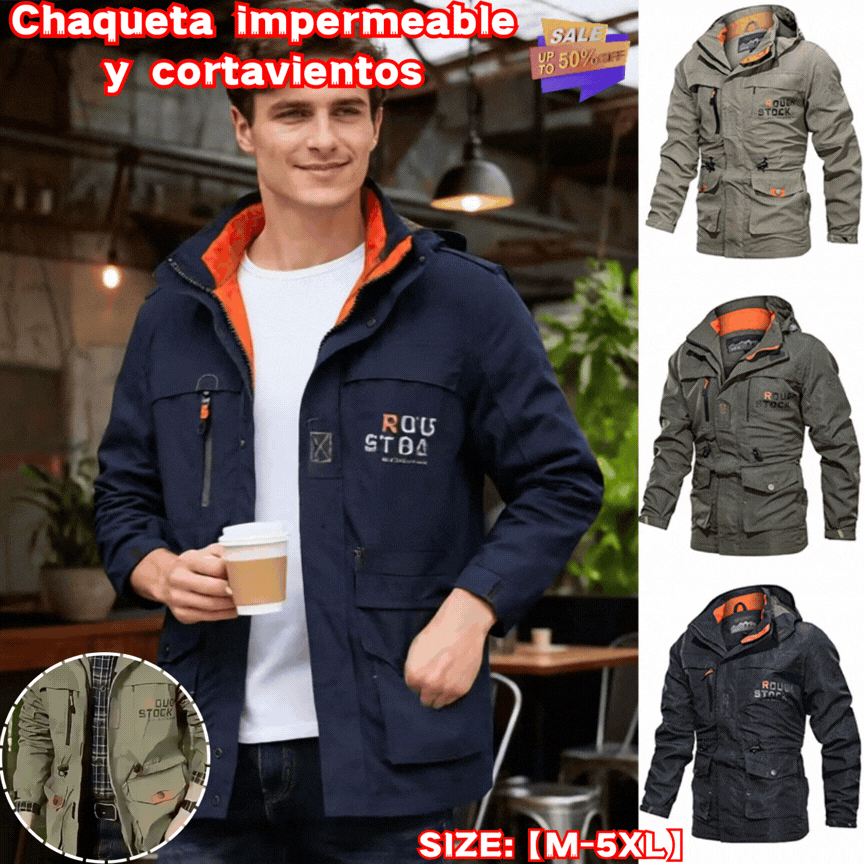 🔥【M-5XL】Chaqueta impermeable y cortavientos para hombre, otoño 2026
