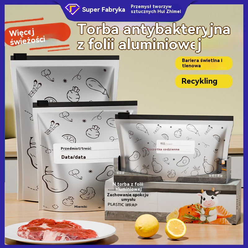 Łącznie 30 antybakteryjnych woreczków z folii aluminiowej, niezwykle łatwych w użyciu, pozwalających zachować świeżość.