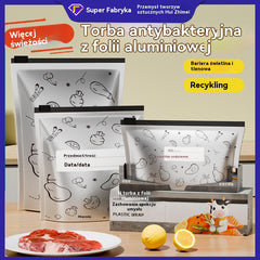 Łącznie 30 antybakteryjnych woreczków z folii aluminiowej, niezwykle łatwych w użyciu, pozwalających zachować świeżość.