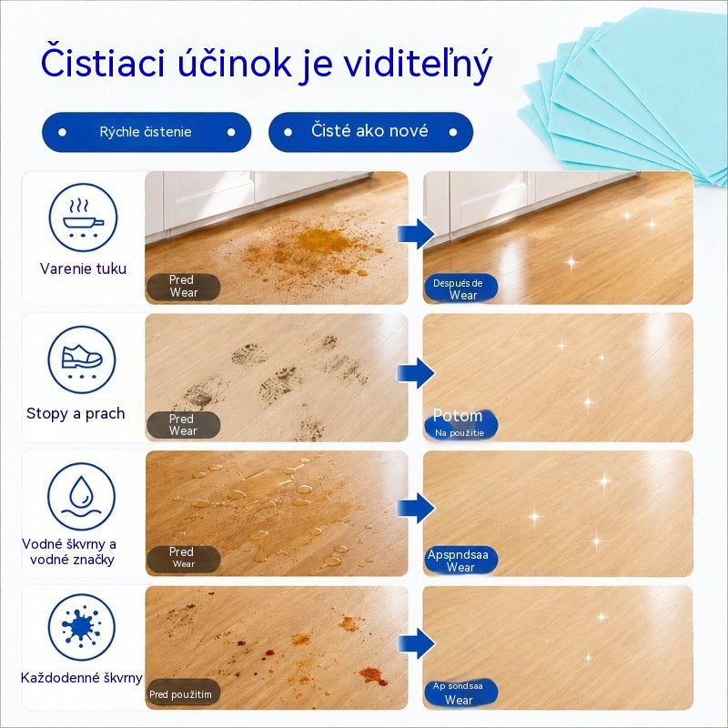 💦🏡【3 balenia, spolu 90 obrúskov】Vo vode rozpustné obrúsky na čistenie podláh