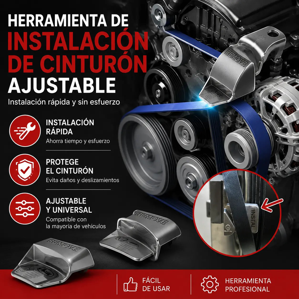 🔧🛠 Herramienta para quitar cinturones, herramienta para quitar gomas elásticas