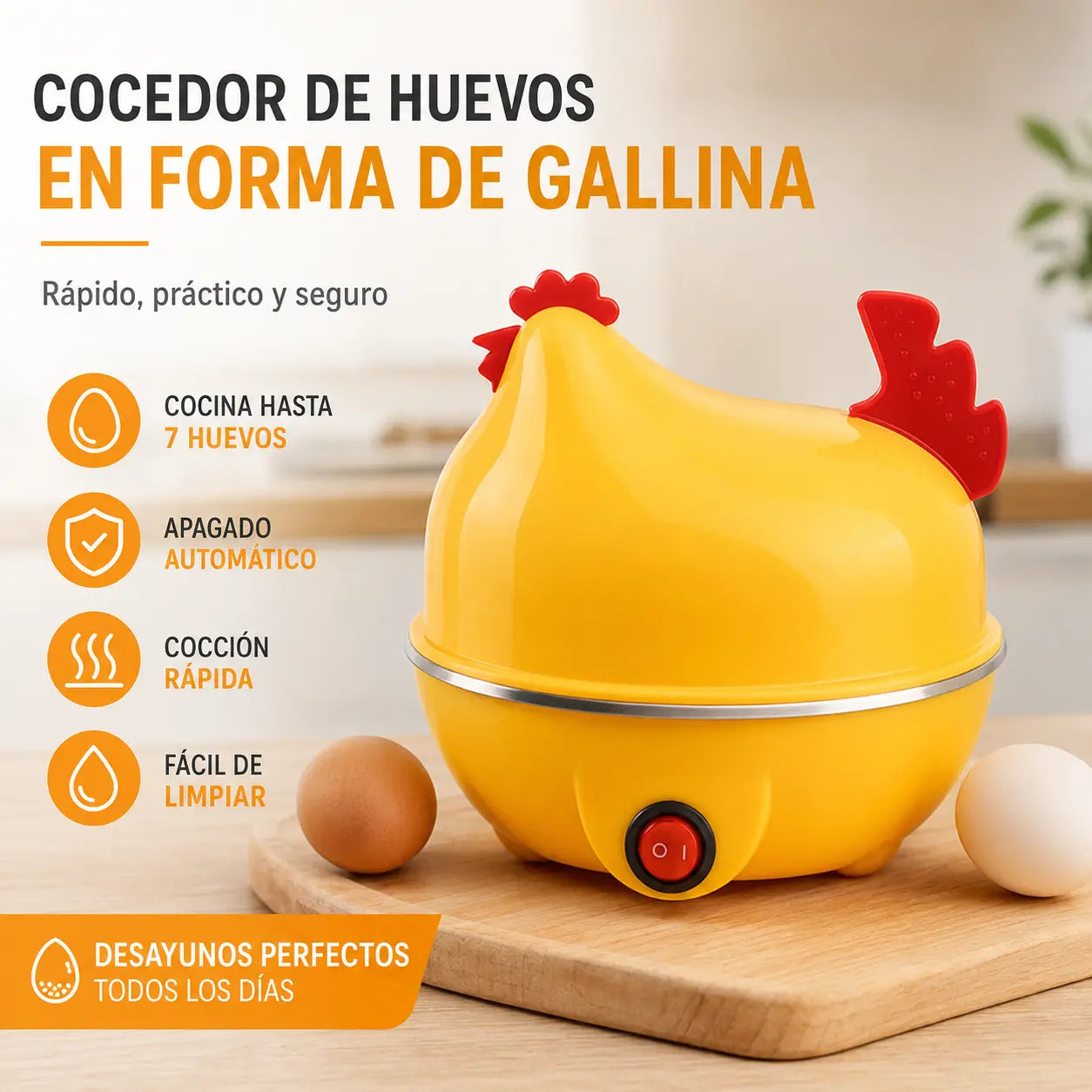 📢📢 ¡50% DE DESCUENTO! ⏰ Hervidor de huevos multifunción de cocción rápida