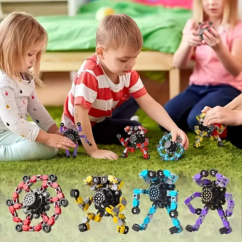 🔥✨Nuevo fidget spinner, robot giratorio transformable, juguete antiestrés