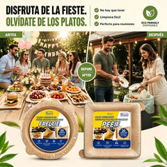 🍽️ 【¡Compra 1 y llévate 1 gratis! (40 artículos en total)】🌱Platos Desechables Biodegradables Peel Plate | Antiadherentes Impermeables Sin Lavado para Exterior y Hogar✨