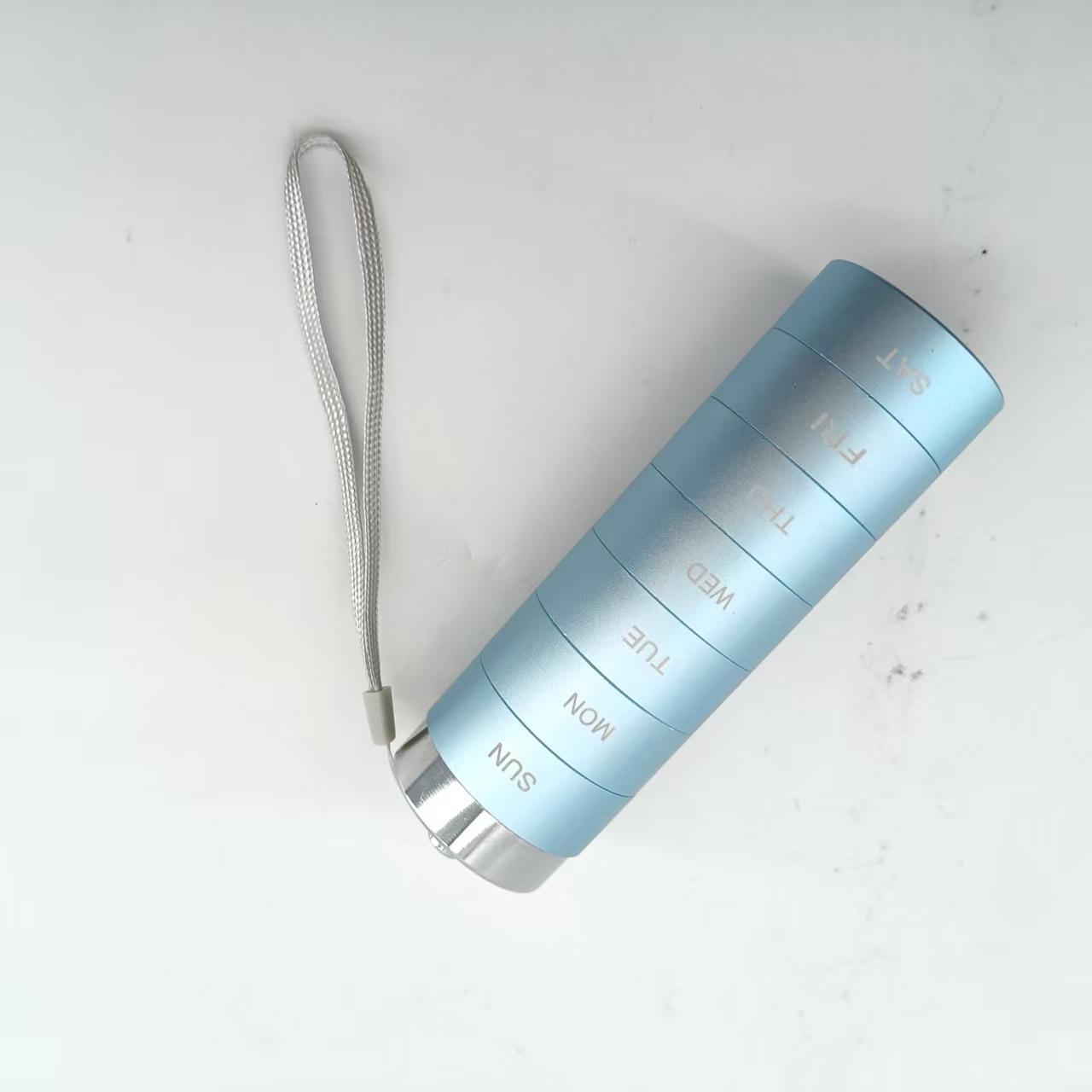 💊 Organizador de Pastillas de Aluminio Impermeable de 7 Días – Portátil y Seguro 🧳🔒✨