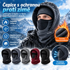 🎉🧣❄️ Teplá, větruodolná a dvouvrstvá fleecová čepice, která chrání i obličej – ideální na zimu.