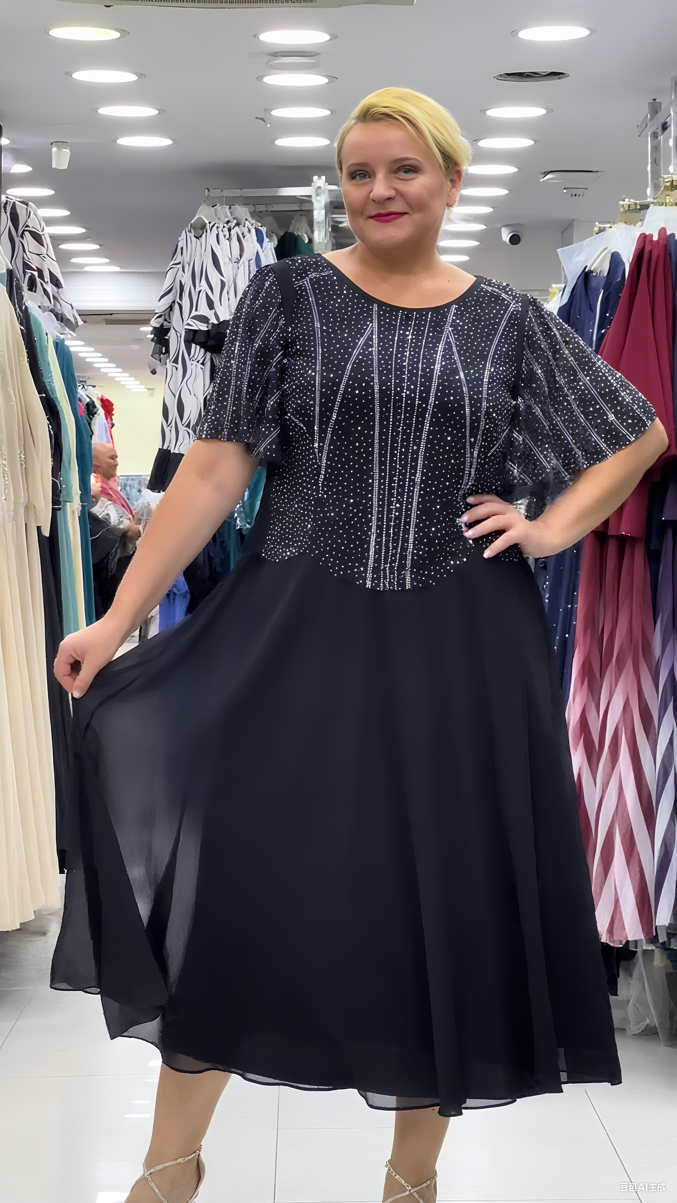 🔥【Oferta limitada】💋【S-5XL】👗 Nuevo vestido de lentejuelas de moda, diseño clásico, elegante y simple