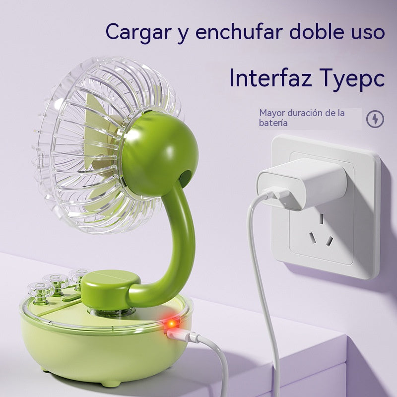 Ventilador de escritorio portátil recargable para el hogar/oficina