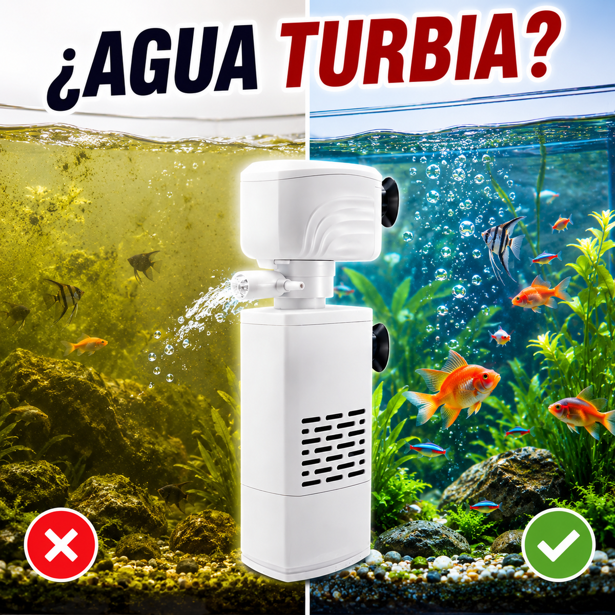 【4W】💦Filtro de acuario eléctrico silencioso🐟