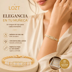 Pulsera de circonita dorada