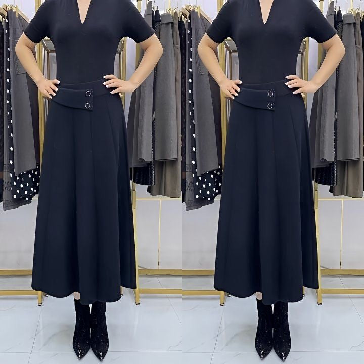 👗🎀【S-4XL】Jesensko/zimsko volneno midi krilo
